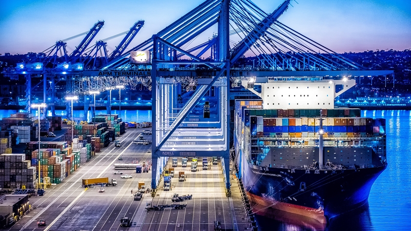 An image of the Port of Los Angeles